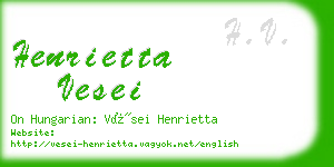 henrietta vesei business card